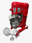60 Quart Hobart H-600T Mixer Qt 115V 1 HP Stainless Steel NSF Bowl & 3 Attachments Safety Cage Guard #4334