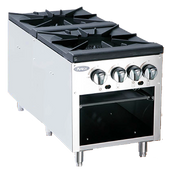 NEW 18" Double Stock Pot Stove Cast Iron Grates Stainless Steel Atosa ATSP-18-2 #4280