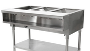 NEW 3 Well Nat Gas Steam Table Tabco WB-3G On Wheels Stainless Steel NSF Food Warmer #4428
