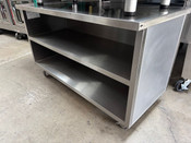60x30 Stainless Steel Cabinet Work Table Enclosed Shelf Cart Randell NSF On Wheels #4440