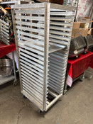 22 Tier Full Tray Bakery Speed Rack Sheet Pan Cart Welded Aluminum On Wheels #4442