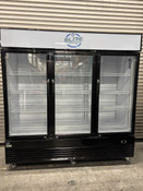 3 Glass Door Display Refrigerator Elite ESM-70R Upright Reach In NSF Cooler On Wheels #4461