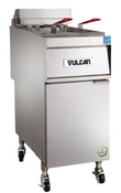 50 LB Electric Fryer All Stainless Steel  Vat Vulcan 1ER50A Floor Model  208V On Wheels #4493