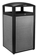 40 Gal All-Weather 21" Square Vented Outdoor Commercial Garbage Trash Can With Inner Liner #4512