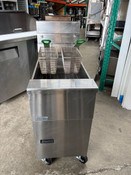 35/40LB Gas Deep Fryer Pitco VF35S High Efficiency 3 Burner Vat On Wheels #4570