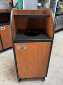 1 Door Single Trash Can 21" Waste Cabinet Heavy Duty Steel Frame On Wheels #4720