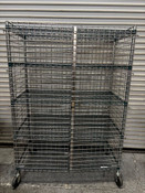 48x24 Lockable Liquor Security Cage Storage Cabinet On Wheels #4896