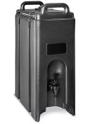 5 Gallon Cambro 500LCD Insulated Hot Cold Liquid Dispenser Black Plastic NSF #4905 