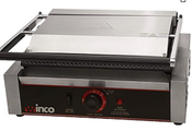 Panini Sandwich Grill Winco EPG-1 Grooved Top & Bottom Plates 120V Single Electric #4909