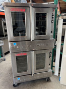 Full Size Gas Convection Ovens Blodgett Double Stack Zephaire 2 Speed On Wheels #4918