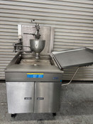 24" Pitco Frialator DD-24R-UFM Gas Flat Bottom Donut Churro Fryer With Depositor Dropper & Filtration System #4920
