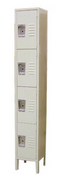 NEW 4 Tier Compartment Employee Security Storage Locker 12x18x78 Recessed Handle #5035