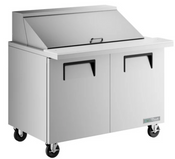 2 Door 4' Mega Top Sandwich Food Prep Table Cooler True TSSU-48-18M-B 48" Refrigerator NSF Topping #5043
