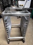 10 Tier Full Sheet Tray Slide Marinating Breading Mixing Bowl Cart #5117