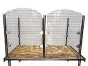 56.5" x 30" Frameless Glass Privacy Display Showcase Enclosure 36" Tall Arched #5133