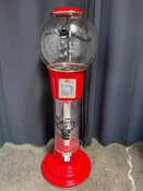 57" Tall 18" Round Gumball Machine $.25 Coin Operated Dispenser Discman The Magic #5134