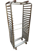 20 Slot Side Load Single Tray Slide Baxter BSSRSB-20 Roll In Oven Rack Stainless Steel Hi-Temp Wheels #5170