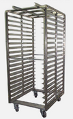 30 Slot End Load Double Tray Slide Baxter BDSRSB-15 Roll In Oven Rack Stainless Steel Hi-Temp Wheels #5171