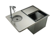 NEW 27x20 Krowne Royal WS-2 Drop In Ice Storage Bin With Water Filler Drink Station #5172