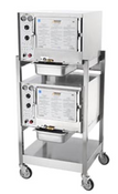 AccuTemp S62083D100 Electric Double Stack 6 Pan Steam Ovens Boilerless Steamers On Stand #5216