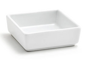NEW 24 Pack Mod 2.5 oz. Bright White Square Porcelain Ramekins FOH DSD028WHP24 #5280