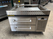 NEW 36" Chef Base AccuTemp AccuCool 36EB.1 Refrigerated Griddle Stand On Wheels 120V #5335
