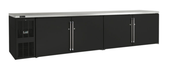NEW 4 Door Perlick BBS108 108" Black Counter Height Solid Door Back Bar Refrigerator Cooler #5342