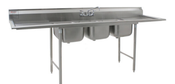 NEW 3 Compartment Sink Eagle 314-16-3-18-SL-CBS Dual Drainboards All Stainless Steel NSF #5361