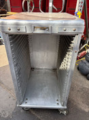 24 Tray Slide Enclosed Cabinet Aluminum Full Sheet Half Height Speed Rack Cart #5383