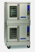 Double Stack Gas Convection Ovens Imperial ICVG-2A On Wheels Stainless Steel NSF USA #5428