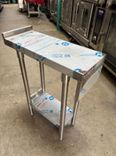 NEW 11x28 All Stainless Steel Welded Filler Table With Backsplash & Lower Shelf RJ Fab #5518