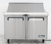 48" Mega-Top Refrigerated Sandwich Prep Table 2 Door NSF Topping Cooler Station Migali C-SP48-18BT #5529