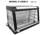 NEW 36" Food Warmer 3 Tier Glass Display Case Hot Food Warmer UNIWORLD UDW-2 110V Electric #4554