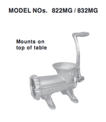 NEW #22 Manual Crank Meat Grinder Table Top Uniworld 822MG #4610