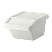 NEW 10 Gallon Plastic Ingredient Bulk Food Storage Bin & Flip Top Lid #5326