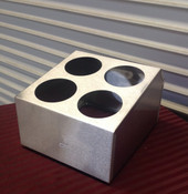 NEW 4 Hole Stainless Steel Flatware Condiment Silverware Utensil Holder #2046