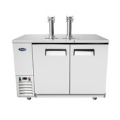 NEW 2 Door 58" Beer Keg Cooler Back Bar Solid Stainless Steel NSF Atosa MKC58GR #6788