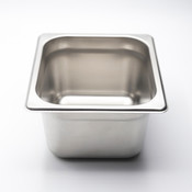 NEW 1/6 Insert Steam Hotel Pan 4" Deep Stainless Steel NSF #2009