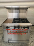 NEW 36" Gas Range 4 Open Flame Burner & 12" Griddle Flat Top & Full Oven Stratus SR-4G12 On Wheels #7228