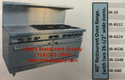 NEW 60" Gas Range 2 Open Flame Burners & 48" Griddle Flat Top Grill W/ Full Ovens Stratus SR-2G48 On Wheels #7235