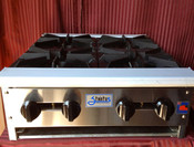 NEW 24" Hot Plate 4 LP Propane Gas Open Flame Burner 104K BTU Stratus SHP-24-4 LP Countertop #7147