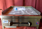 NEW 24" Gas Griddle Flat Top Grill 60K BTU Manual Control Stratus SMG-24 NSF Plancha Countertop #1119