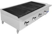 NEW 48" Char-Rock Broiler Reversible Cast Iron Grates Countertop Stainless Steel Atosa ATCB-48 #2545