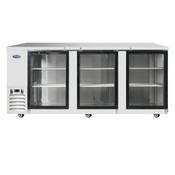 NEW 90" Back Bar Glass Door Cooler Stainless Steel Refrigerator NSF Atosa MBB90G-GR #8818