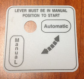 Hobart Slicer Label/Sticker/Decal Manual/Auto NEW #1543