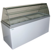 NEW 12 Pan Gelato Dipping Cabinet Curved Glass Display Freezer Excellence HBG-12HC #9682