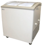 NEW 3 Basket Sliding Curved Glass Top Lid Ice Cream Freezer NSF Excellence VB-3HC #9694