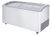 NEW 7 Basket Sliding Curved Glass Lid Top Ice Cream Freezer NSF Excellence VB-7HC #9698
