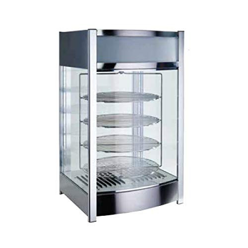 New Electric Heated Pizza Pretzel Glass Display Cabinet