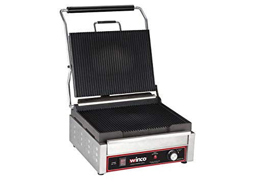 17 Electric Countertop Panini Grill Winco Epg 1c New 9976